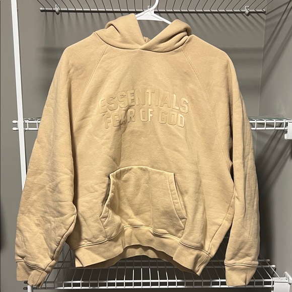 Fear of God Essentials Beige Hoodie